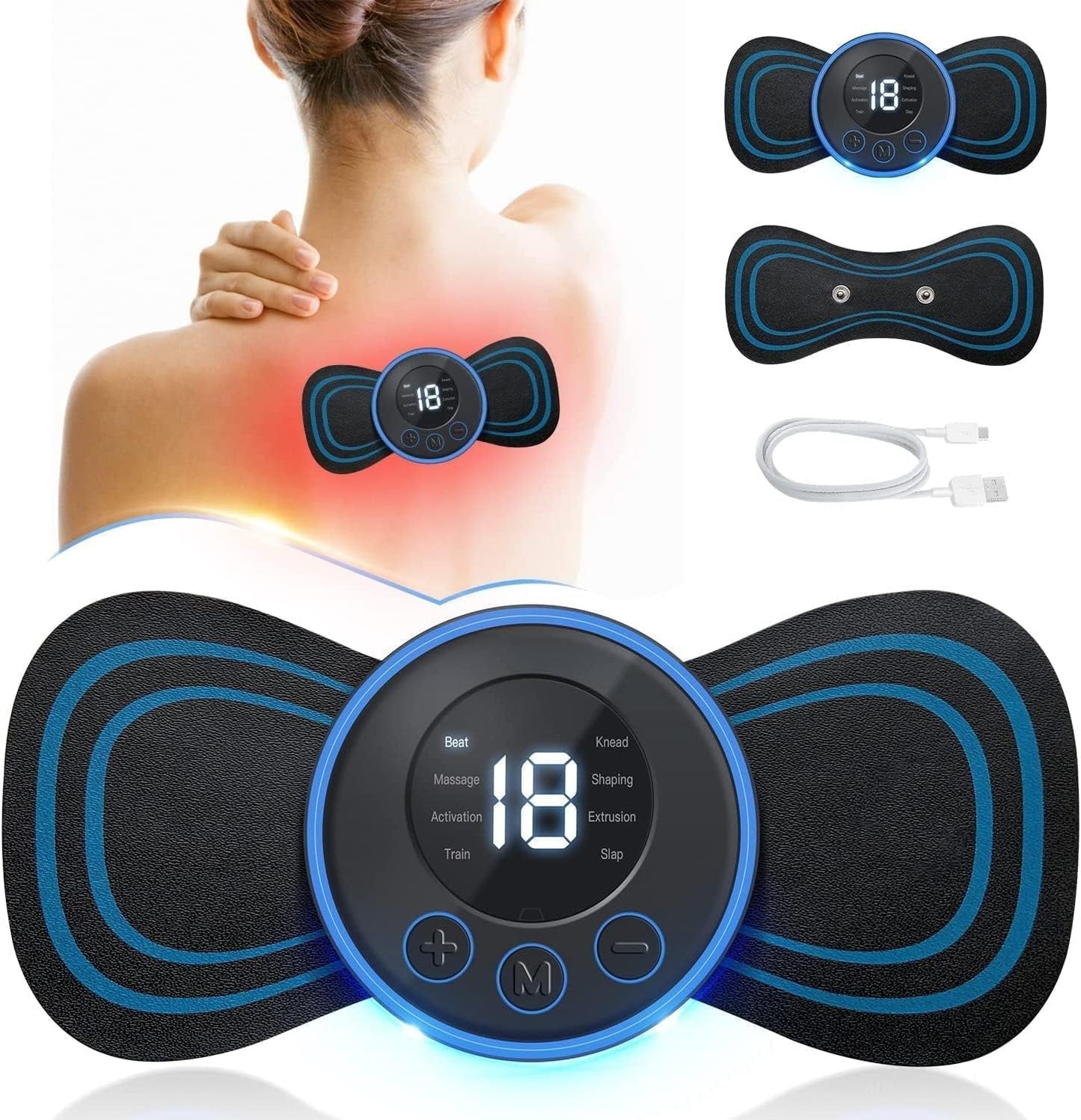 Online Karachi Portable Mini Electric Neck Massager EMS Massage Patch for Muscle Pain Relief